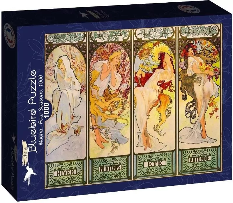 Puzzle 1000 Cztery pory roku, Alfons Mucha,1900 - tantis.pl