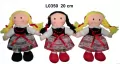 Lalka szmacianka 20cm 3 wzory 159410 - tantis.pl