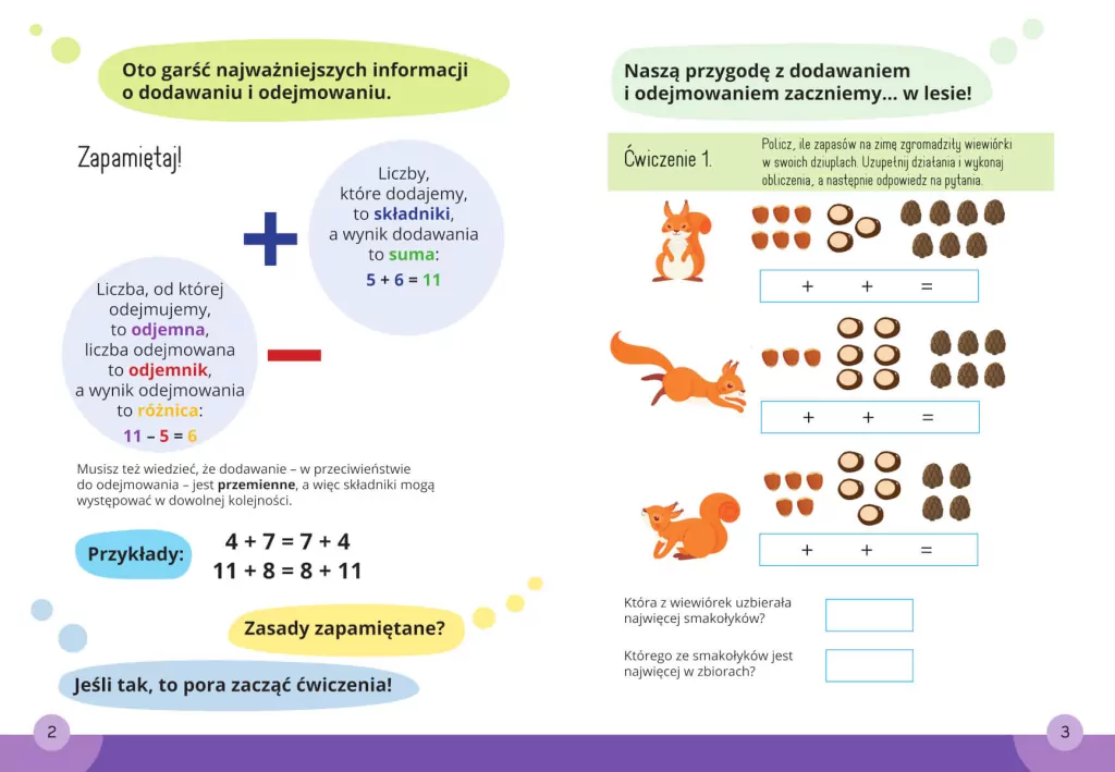 Dodawanie i odejmowanie. Matematyka. Klasa 1-3. Mądry Uczeń - tantis.pl