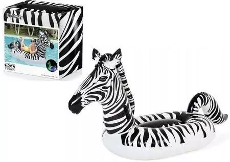 Dmuchany materac zebra LED 254x142cm - tantis.pl