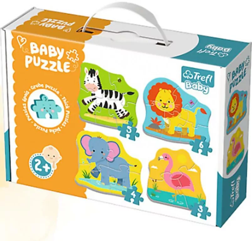Trefl. Puzzle Baby 4w1. Zwierzątka na safari - tantis.pl