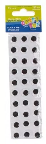 Ozdoba dekoracyjna oczy samoprzylepne 12mm 30 - tantis.pl