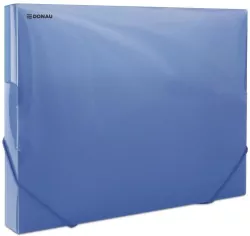 Teczka A4 z gumką przestrzenna niebieska