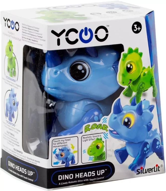 Robot Dino Heads Up niebieski - tantis.pl