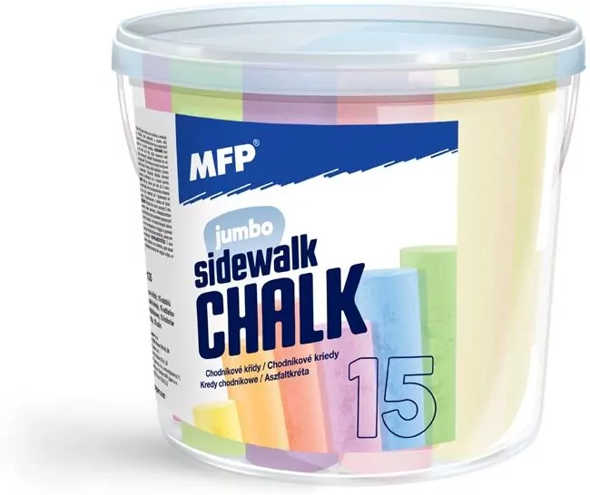 Kreda chodnikowa owalna. 15 sztuk. Mix kolorów - tantis.pl