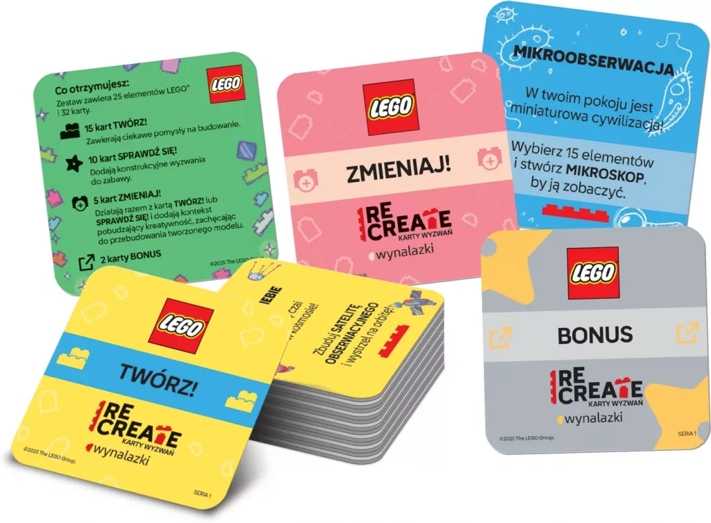 Lego Recreate. Karty Wyzwań. Wynalazki - tantis.pl