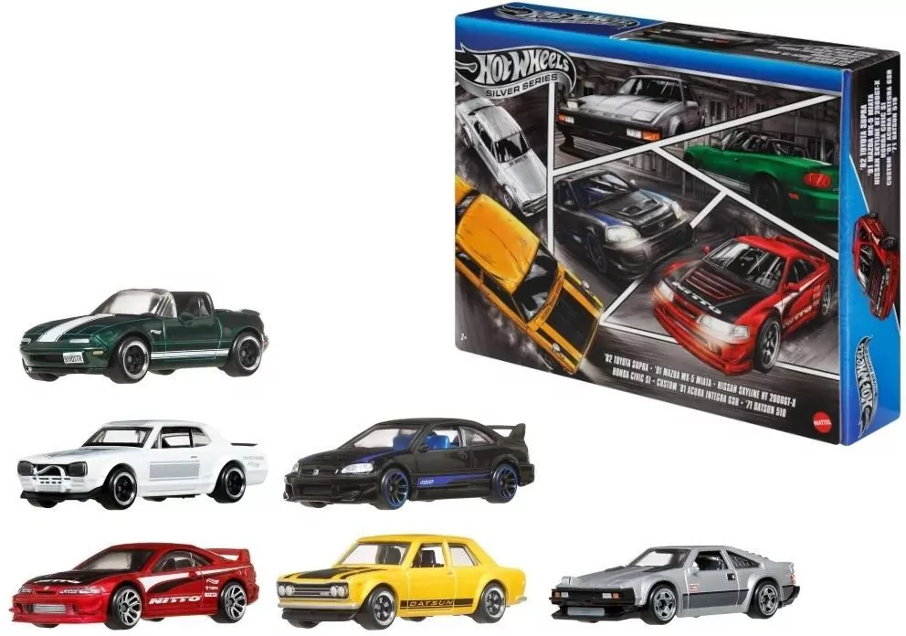 Hot Wheels Silver Japan 6PK - tantis.pl