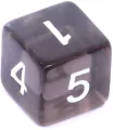 Komplet kości REBEL RPG - Kryształowe - Czarne - tantis.pl