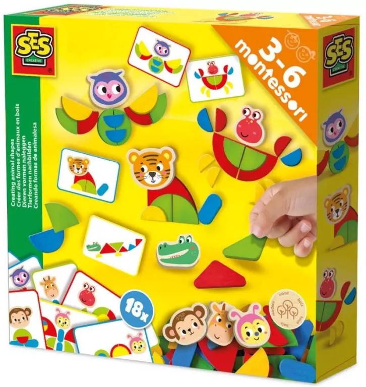 Montessori Tworzenie kształtów zwierząt - tantis.pl