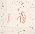Serwetki papierowe Rose Gold Party 33x33cm - tantis.pl