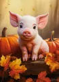 Puzzle 300 Cute Fall Piglet CASTOR - tantis.pl