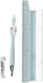 Cyrkiel metalowy + linijka 15cm pastel blue - tantis.pl