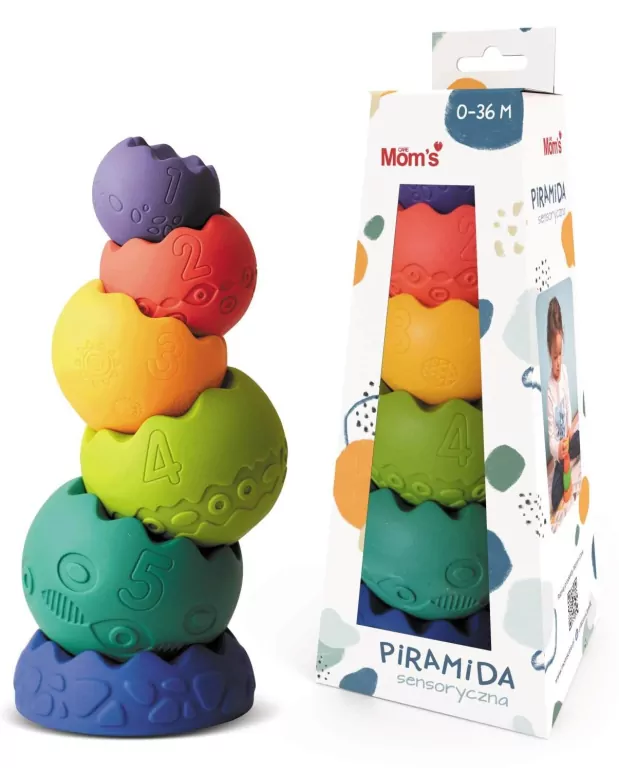 Piramida sensoryczna pastelowa - tantis.pl