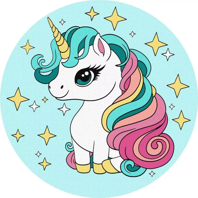 Malowanie po numerach. Mały jednorożec 19cm - tantis.pl