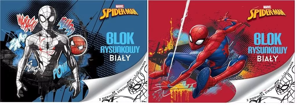 Blok rysunkowy A4/20K biały Spider Man - tantis.pl