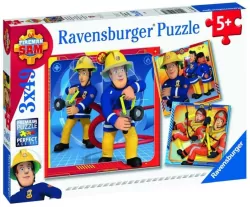 Ravensburger. Puzzle 3x49. Strażak Sam na ratunek