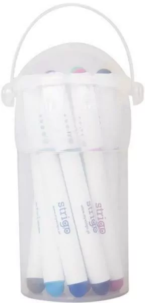 Flamastry - Wiaderko 12 sztuk STRIGO - tantis.pl