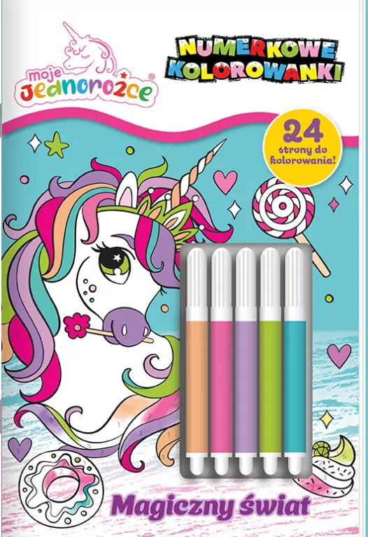 Moje Jednorożce. Magiczny świat. Numerkowe kolorowanki. Cz.4 - tantis.pl