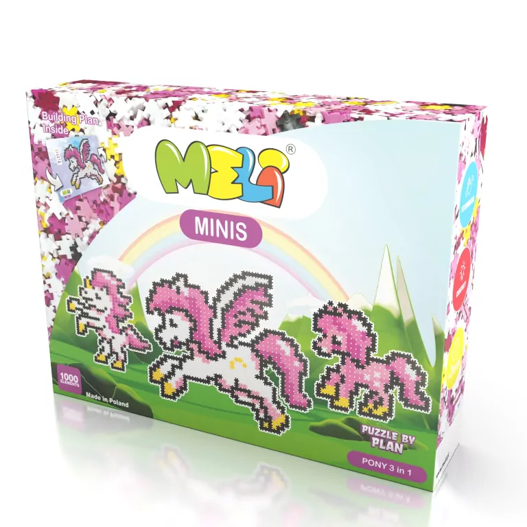 Klocki Meli Minis Pony 3w1 1000 elementów - tantis.pl