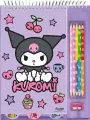 Notatnik z kredekami i temperówką Kuromi KU00014 - tantis.pl