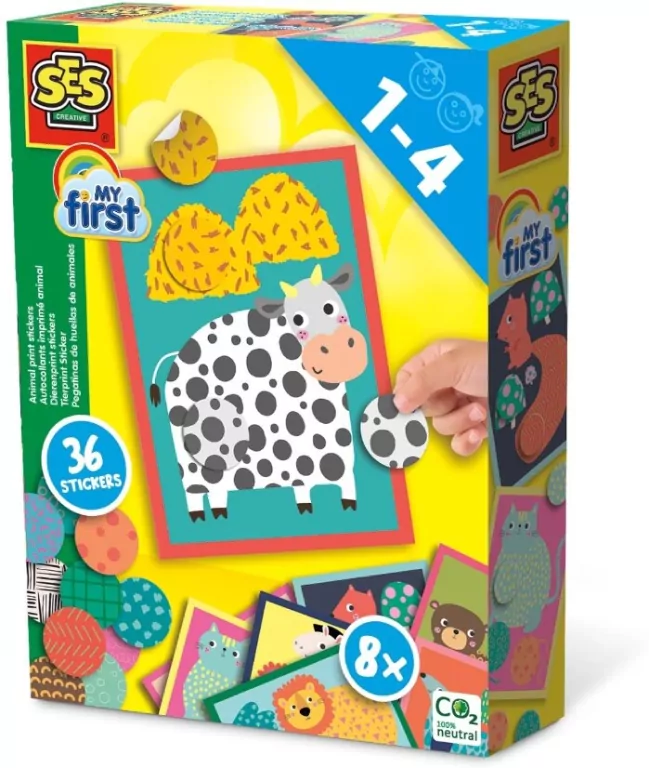Moje pierwsze wyklejanki. Naklejki ze zwierzętami - tantis.pl