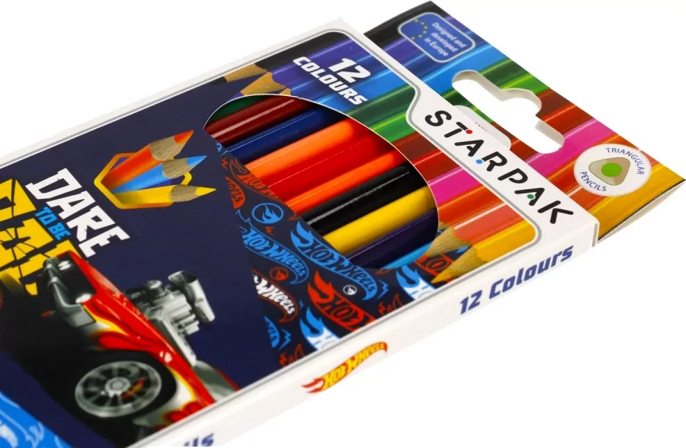 Starpak. Kredki ołówkowe trójkątne, 12 kolorów - tantis.pl