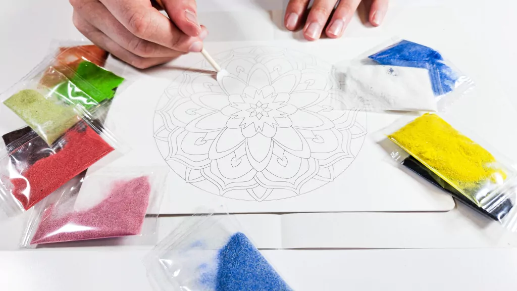 Piaskowe Malowanki Mandala 1 Sand Art - tantis.pl