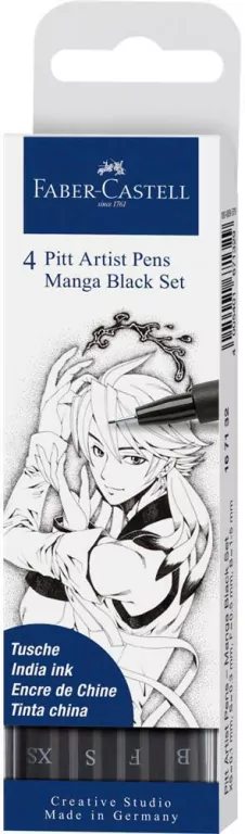 Pitt Artist Pens Manga Black Set - tantis.pl