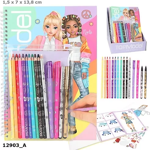 Zestaw kreatywny Dress Me Up z kredkami Top Model 12943A - tantis.pl