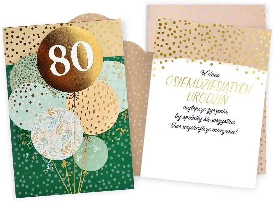 Karnet Urodziny 80 - tantis.pl