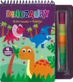 Dinozaury. Kolorowanki naklejki 4 neonowe markery - tantis.pl