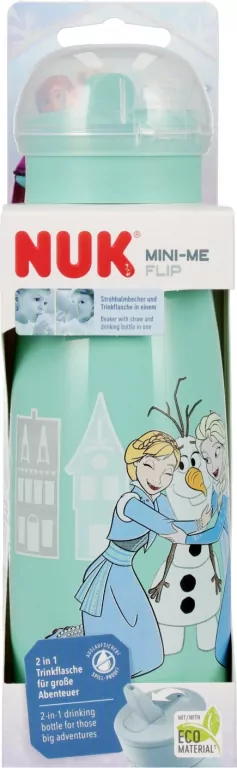 NUK. Mini-Me. Kubek ze słomką 450ml. 12 miesięcy. Kraina Lodu - tantis.pl