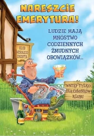 Kartka okolicznościowa Emerytura - tantis.pl