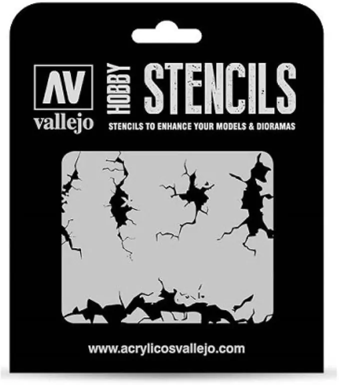 Vallejo: ST-TX001 - Stencils - Cracked Wall - tantis.pl