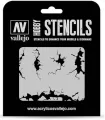 Vallejo: ST-TX001 - Stencils - Cracked Wall - tantis.pl