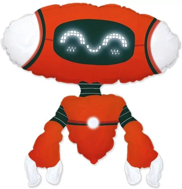 Balon Flexmetal foliowy Robot Red 68cm - tantis.pl