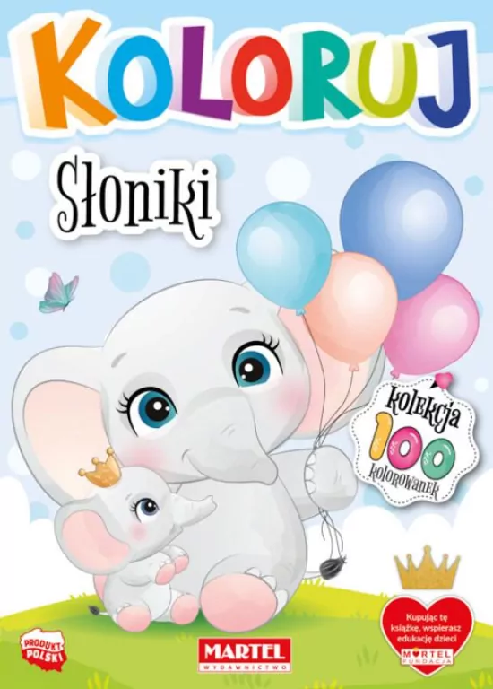 Słoniki. Koloruj - tantis.pl