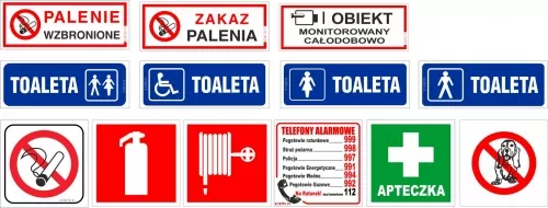 Naklejka informacyjna, mix 80x210 - tantis.pl