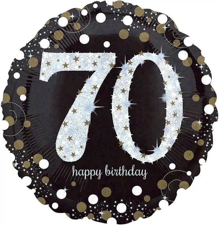 Balon foliowy Sparkling Birthday 70 43cm - tantis.pl