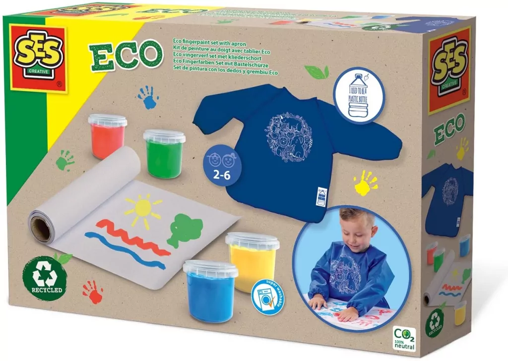 Eco Farby do malowania palcami z fartuszkiem - tantis.pl