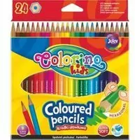 Kredki ołówkowe heksagonalne 24 kolory