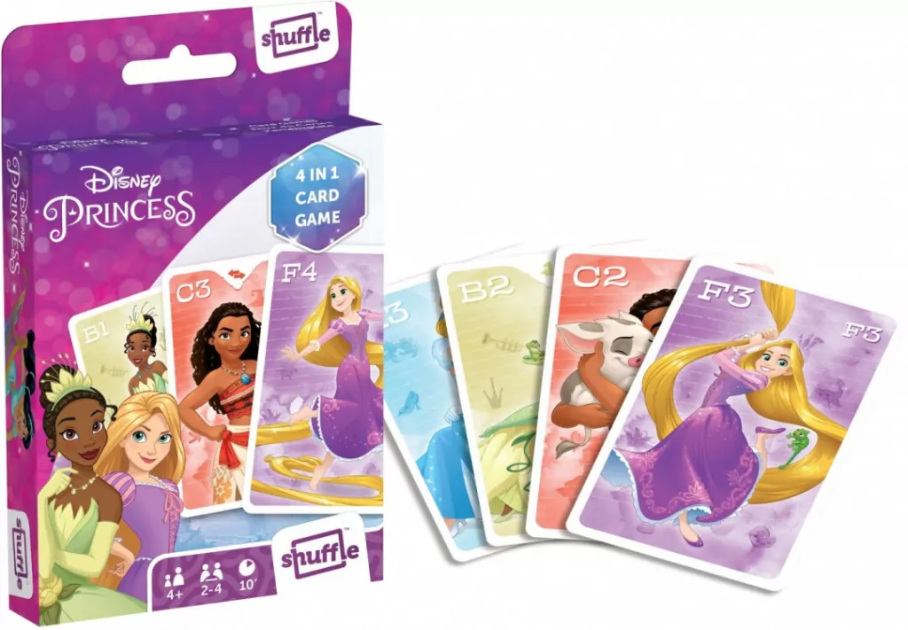 Księżniczki Disney'a. Shuffle Fun 4W1. Gra karciana - tantis.pl