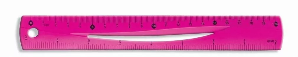 Tetis. Linijka 20cm elastyczna, różowa - tantis.pl