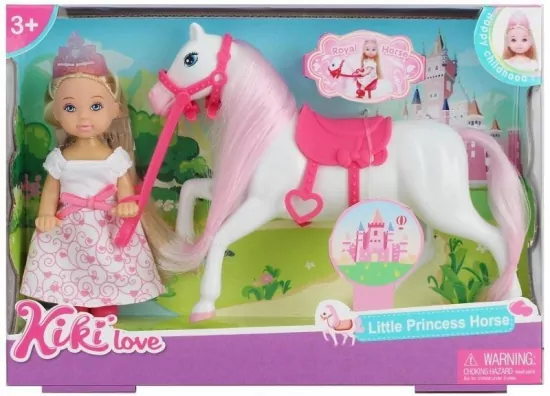 Lalka księżniczka z koniem
