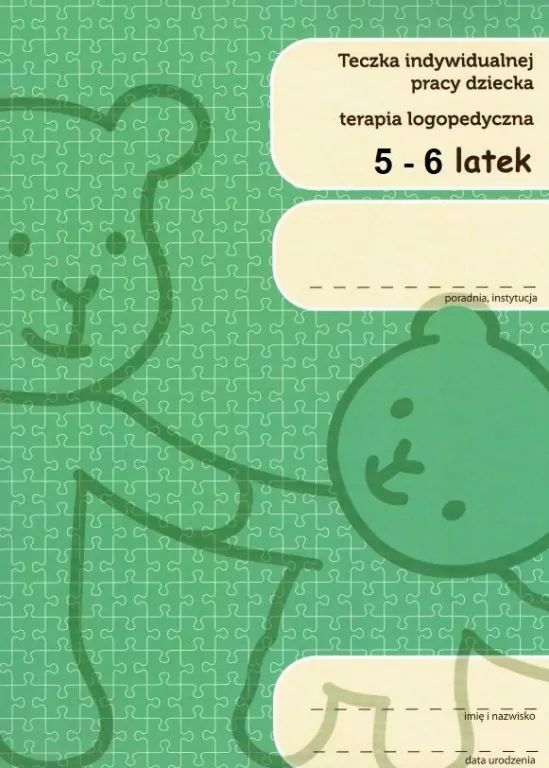 Teczka indywidualnej pracy dziecka, terapia logopedyczna 5-6-latek - tantis.pl
