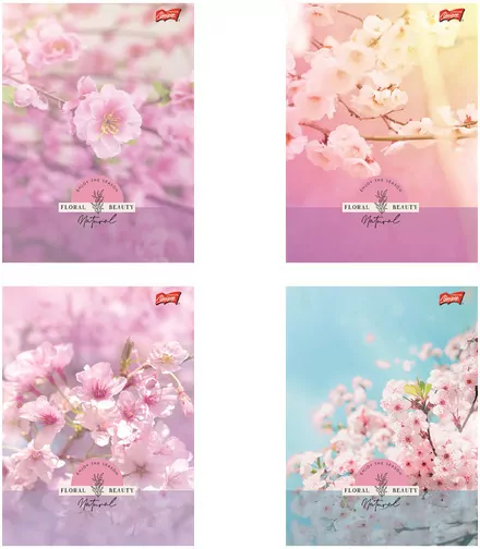 Zeszyt A5/60K kratka Floral Beauty (10szt) - tantis.pl