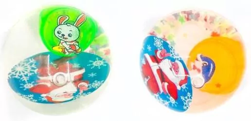 Piłeczka 6,5cm świąteczna efekty świetlne p12 mix cena za 1 szt - tantis.pl