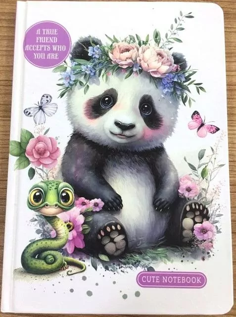 Notatnik A5/64K gładki Panda FRESH - tantis.pl