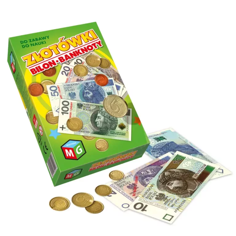Złotówki. Bilon i banknoty do zabawy - tantis.pl