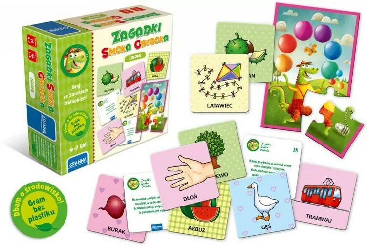 Zagadki Smoka Obiboka. Zielone. Graj ze Smokiem Obibokiem - tantis.pl